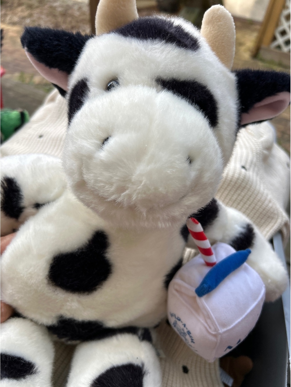Build a bear cow with milk jug